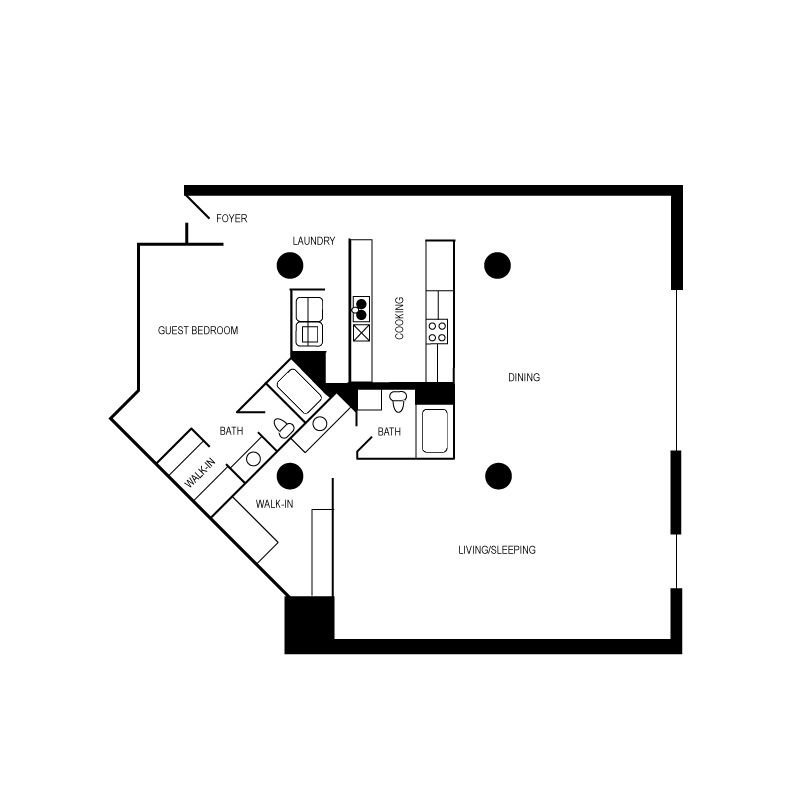 Floor plan layout diagram for c25